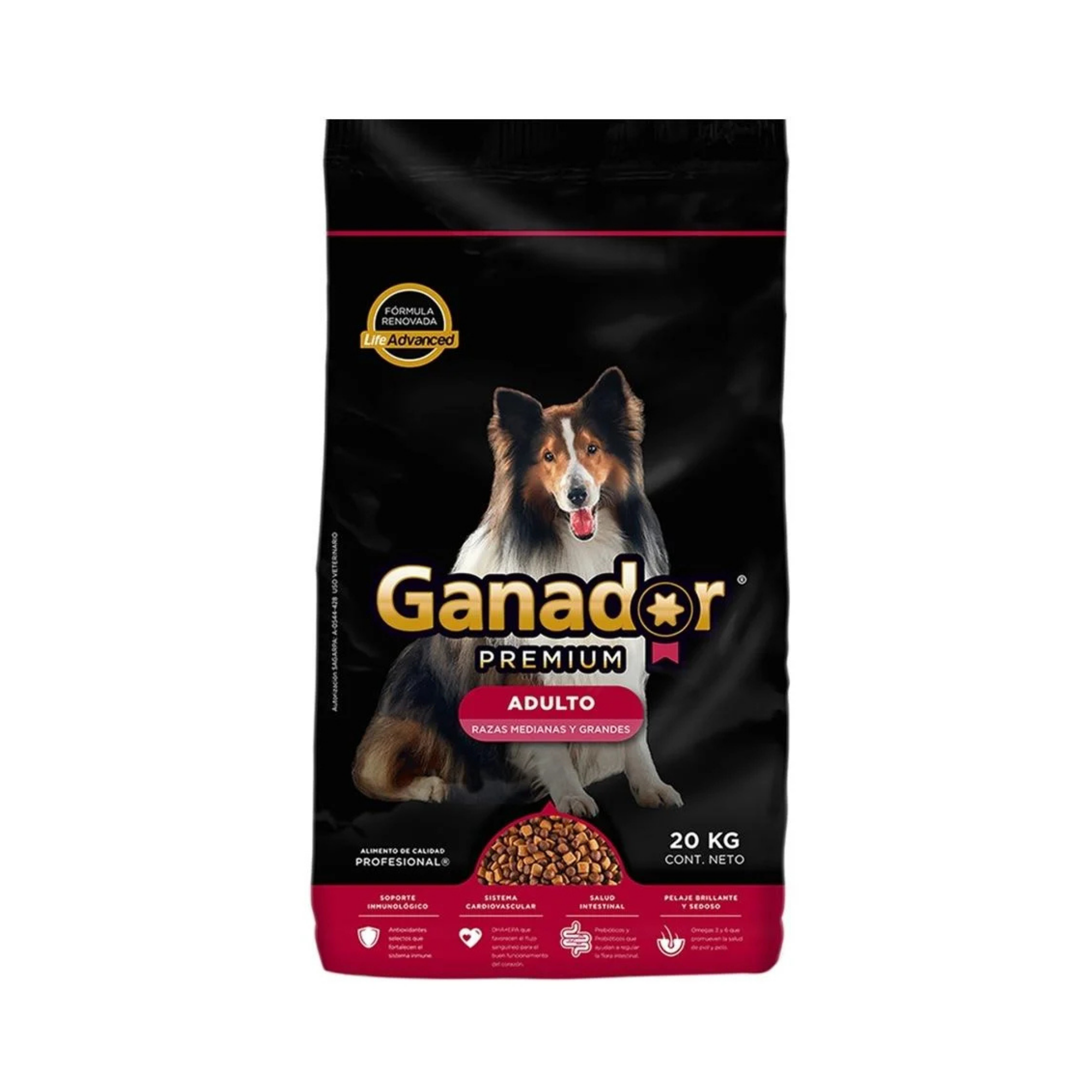Ganador Premium Adulto Raza Grande 20kg